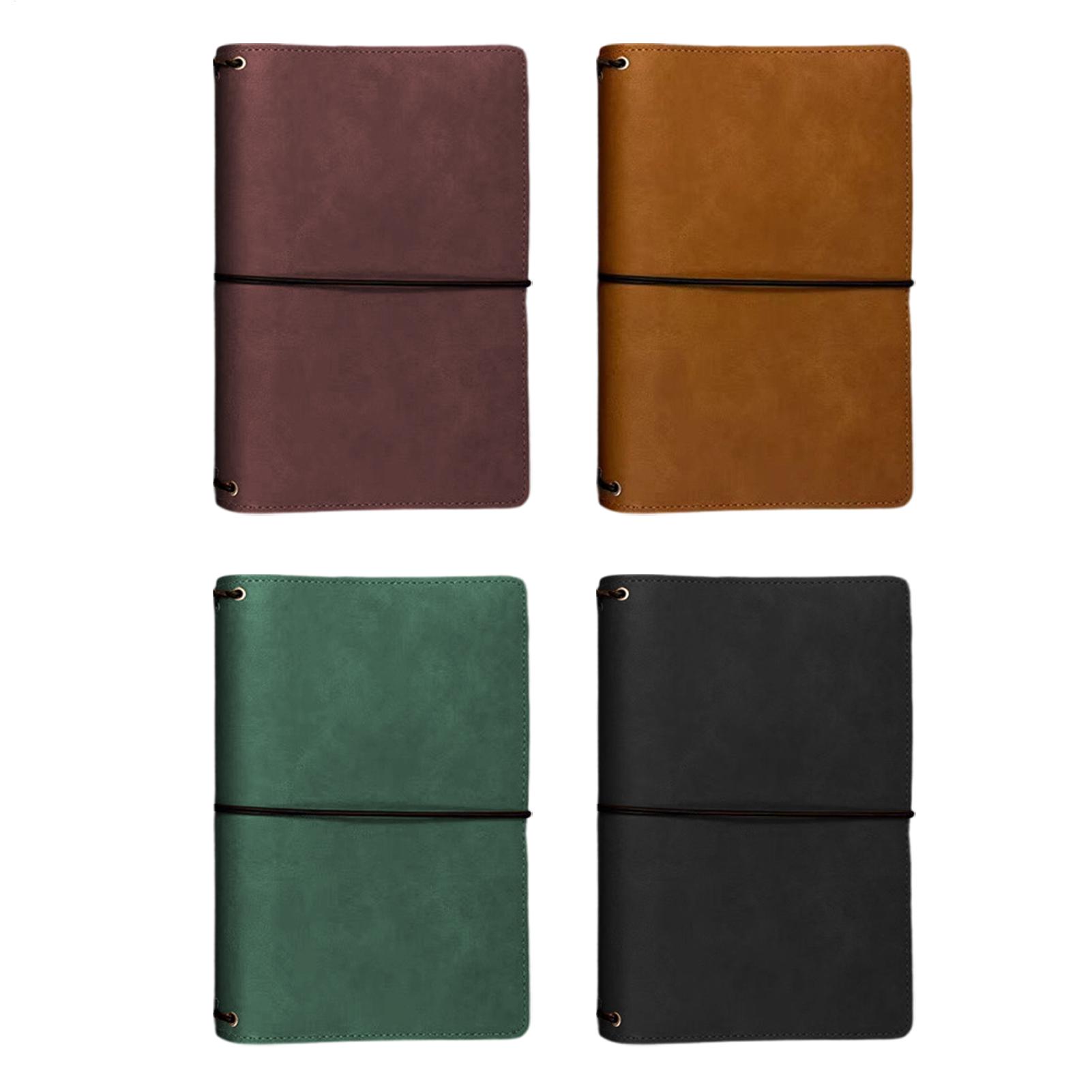Vintage Leather Journal Notebook - Leather A5 Notebook Cover Multifunctional Travelers