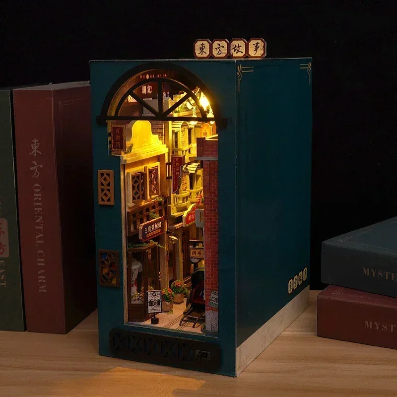 DIY Wooden Oriental Tales Chin - огляд і ціна Diy Wooden Book Nook Kit Shelf Insert