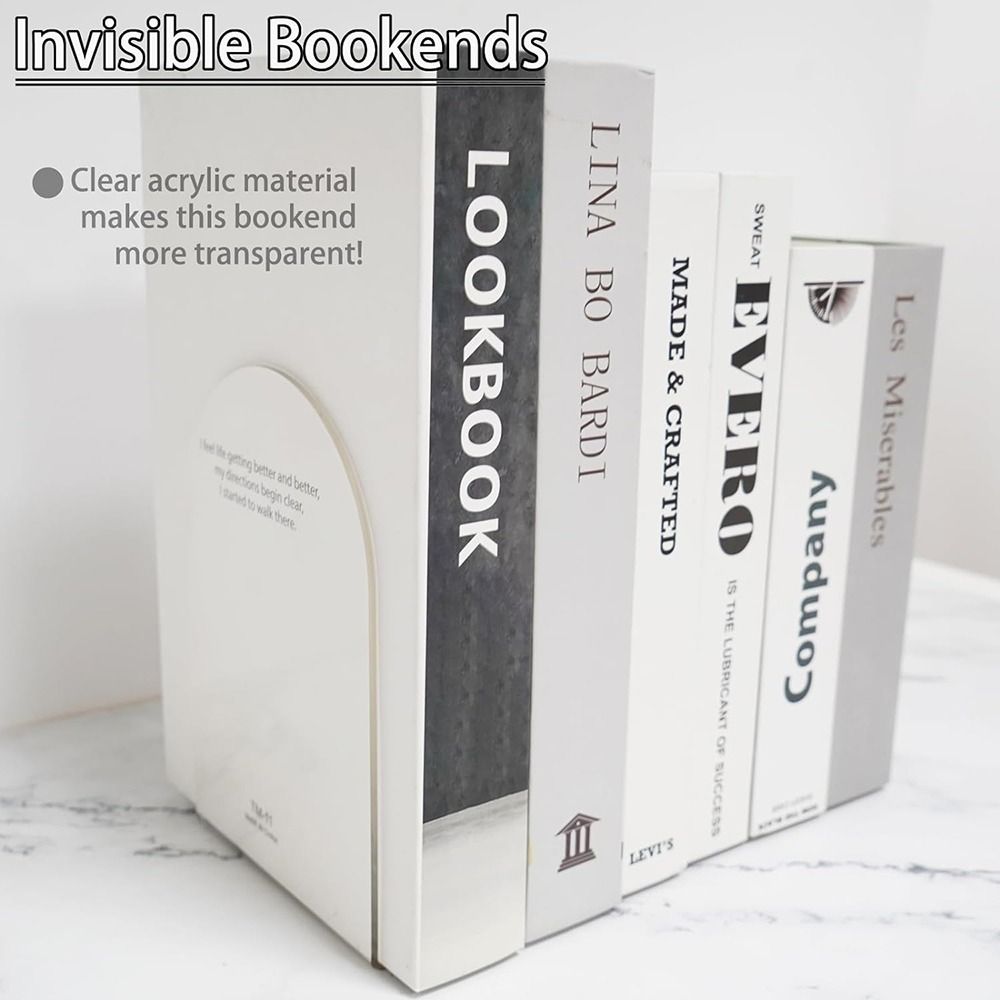 Acrylic Book Ends for Book She - огляд і ціна Clear Acrylic Book Stand Holder