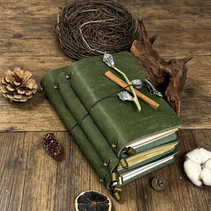 A7 A6 Pueblo Forest Green Fros - огляд і ціна Vintage Leather Journal Notebook
