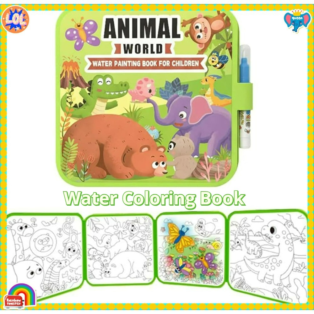 Magic Water Coloring Book Set  - огляд і ціна Reusable Water Magic Coloring Book