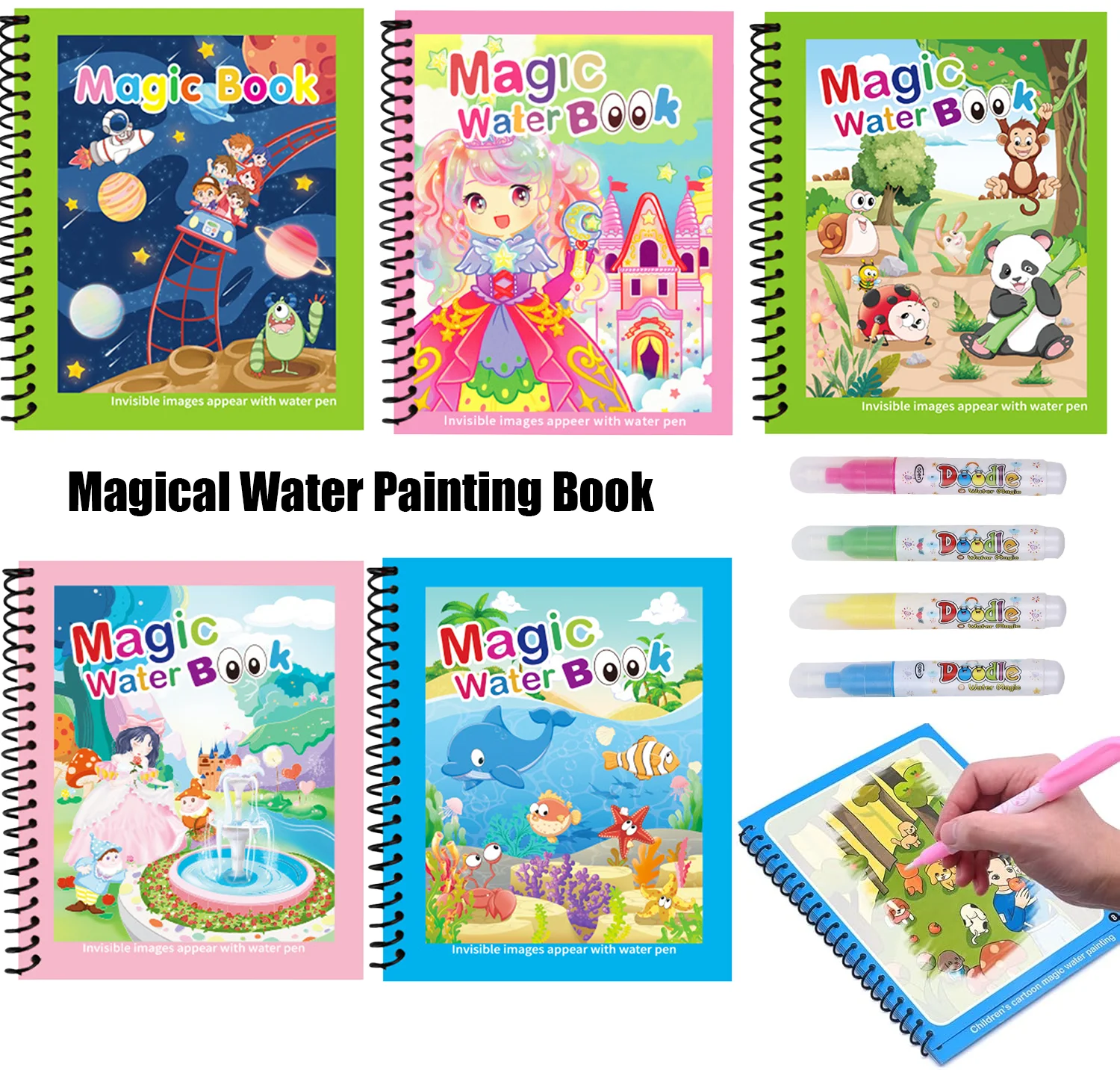 Reusable Painting Book Montess - огляд і ціна Reusable Water Magic Coloring Book