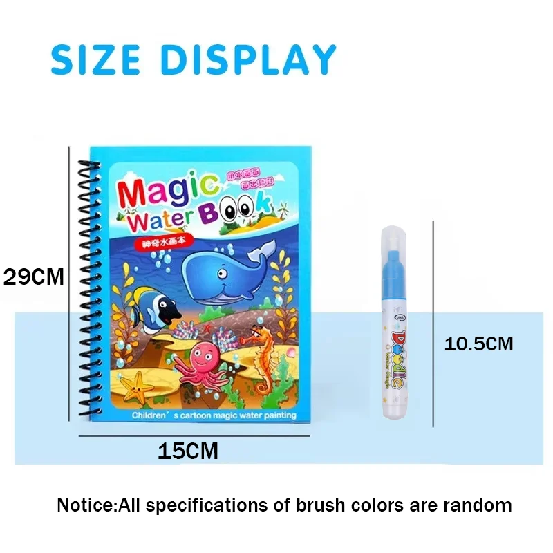 Reusable Painting Book Montess - огляд і ціна Reusable Water Magic Coloring Book