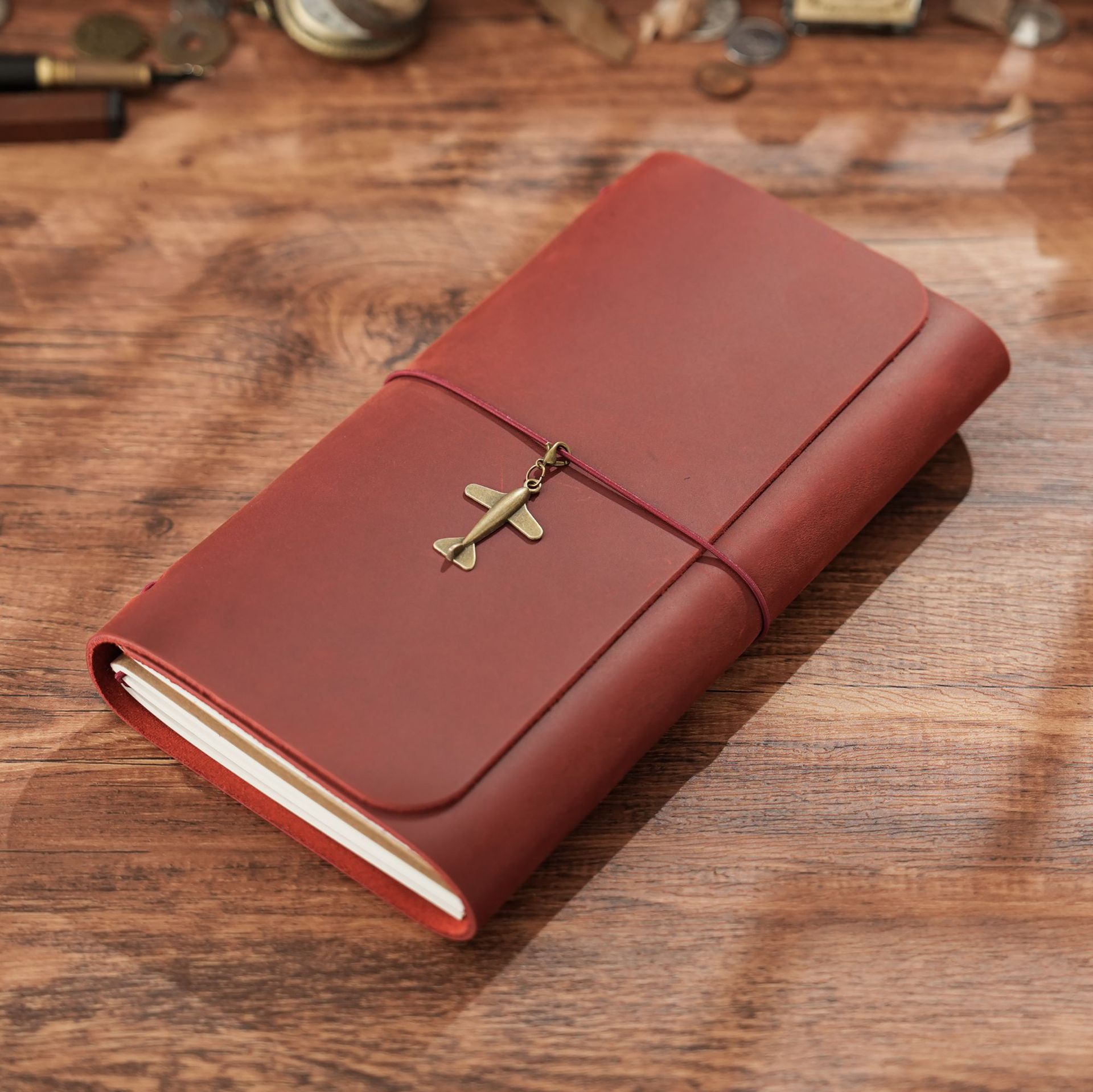 New Arrival Triple Fold TN Tra - огляд і ціна Vintage Leather Journal Notebook